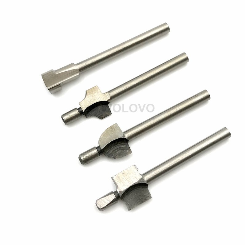 HSS Router Bits, 10PCS 3mm 1/8" Mini Shank Carpentry Router