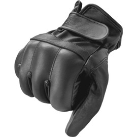 normani Quartz Leather Gloves Made of Cowhide Leather and Quartz Sand - High Impact Force, Dark Black