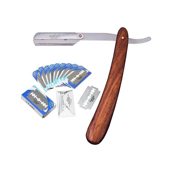 Porta Navaja Barbero Mango Madera