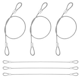 6pcs Security Cable Lock 30cm with Double Loop & Braided Steel Coating | Flexible Anti Theft Wire for Outdoor Travel Luggage | Universal Fit for Padlocks and Disc Locks