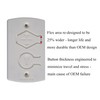 White Two Button Cover Plate - Fits Wayne Dalton Garage