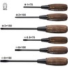 Vessel Woody Penetrating Screwdriver Non-Slip Grip Set of 6 (Boxed)