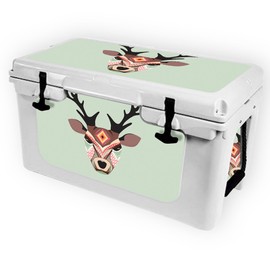 MightySkins (Cooler Not Included) Skin Compatible with RTIC 45 Cooler (2017 Model) - Aztec Deer | Protective, Durable, and Unique Vinyl Decal wrap Cover | Easy to Apply | Made in The USA