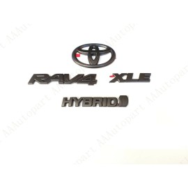 Toyota OEM 4PCS SET 2019-2023 TOYOTA RAV4 HYBRID XLE BLACKOUT EMBLEM OVERLAY KIT GEN