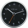 NexTime alarm clock, COMPANY ALARM very silent, black/metallic, ø 9