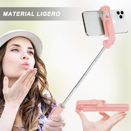 MXCOCO 3 en 1 Palo Selfie Trípode, 82cm Selfie Stick Bluetooth con Control Remoto, 360°Rotación Extensible y Portátil, Tripie para Celulares para la Mayoría de Los de Teléfonos, Selfie Foto y Video