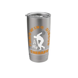 Throwing Discus Is My Therapy Funny Discus Stainless Steel Insulated Tumbler