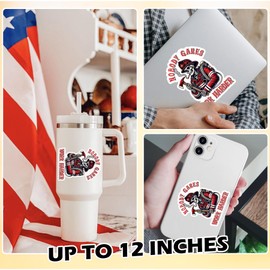 Nobody Cares Work Harder Firefighter Sticker Fireman Skull Decal Waterproof Vinyl Decal for Water Bottles Tumbler Laptop Hard Hat Car Kindle Gifts for Kids Girl Boy