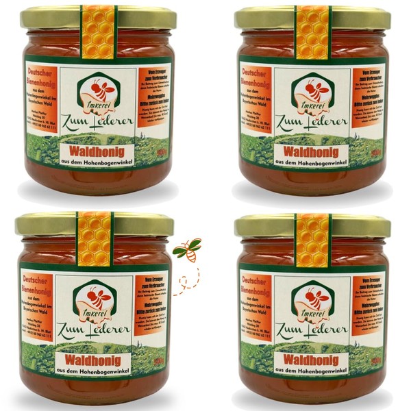 4 x 500 g, German Forest Honey - Honey Sweet