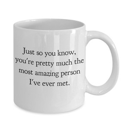 Best Friend Mugs Cup, Amazing Gifts for Men Women, Friendship Unique BFF Bestie - Most Amazing Person