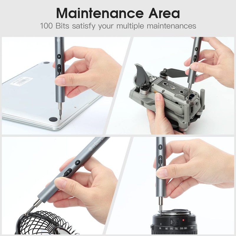 SOONAN Mini Screwdriver, 120 in 1 Small Electric Screwdriver Cordless