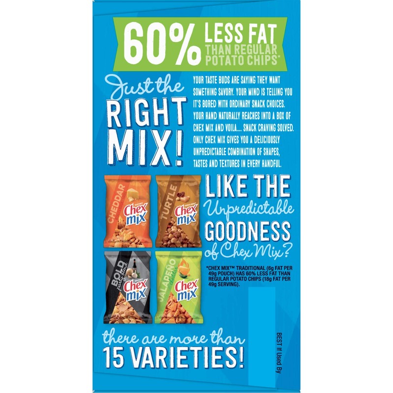 Chex Mix Traditional Snack Mix, 1.75 oz, 10 count