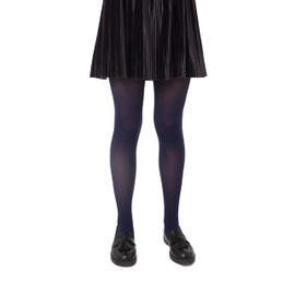 Conte Elegant Velour Schicke Kinderstrumpfhose - Alltagsstrumpfhosen - Ballettstrumpfhosen - Ballett Strumpfhose Kinder - Tanzstrumpfhose für Mädchen - 60 DEN - 128-134 - Marino - 1 Stück