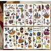 Etiqueta Engomada Del Tatuaje Del Pirata De La Historieta Etiqueta