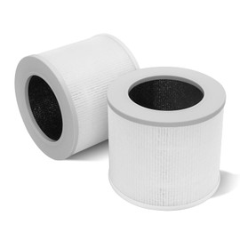 2 Pack Air Purifier Filter Replacement, Compatible with Core Mini Air Purifiers, 3-In-1 HEPA, High-Efficiency Activated Carbon