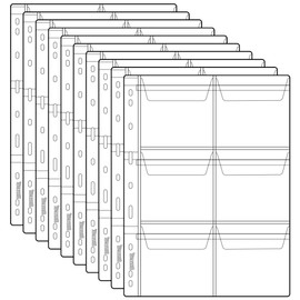 Uncle Paul 60 Pocket Coin Sheets - 6 Grids/Side, Clear Coin Medal Holder, Stamp, Currency Protection, Coin Collecting Accessories, 10 Sheets CS03006