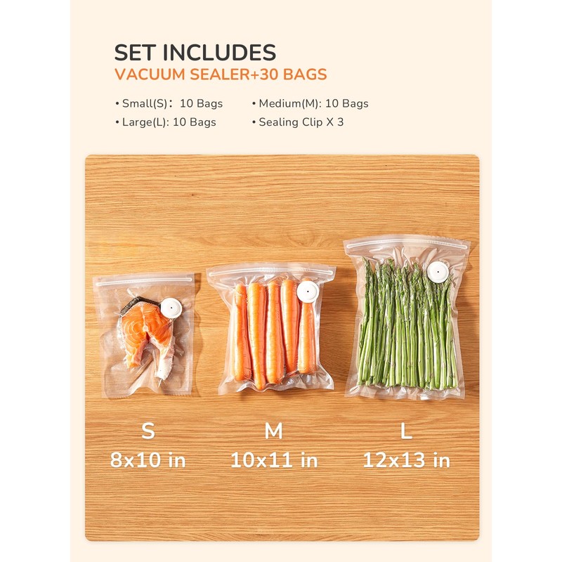 Reemix Compact Vacuum Sealer, Handheld Rechargeable Bag Sealer Machine