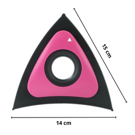 PuraBasis Mini Pet Hair Remover Triangle Dog Hair Remover for Carpet, Couch, Furniture, and Lint (Pink)