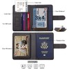 Leather Passport Holder Covers Case, Waterproof RFID Blocking Travel Wallet
