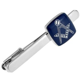 Blue Square Masonic Tie Clip Tie Bar Tie Pin n02346