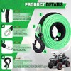 1/4" x 100 ft Synthetic Winch Rope Cable Kit, 11000lbs,