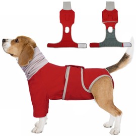Hjumarayan Surgical Dog Body, Neck Protection, Lick Protection After Surgery, Anti-Stress Body with Ear Protection, Cotton Dog Bodysuit with Front Legs, Medical Pet Shirt, Heat Castration Bodysuit