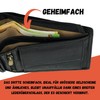 Manza Men's Leather Wallet with RFID Protection and Secret Compartment,