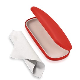 AkoaDa Glasses Case, Universal Neutral Glasses Case, Hard Case, Suitable for Small and Medium Lenses (Red), red