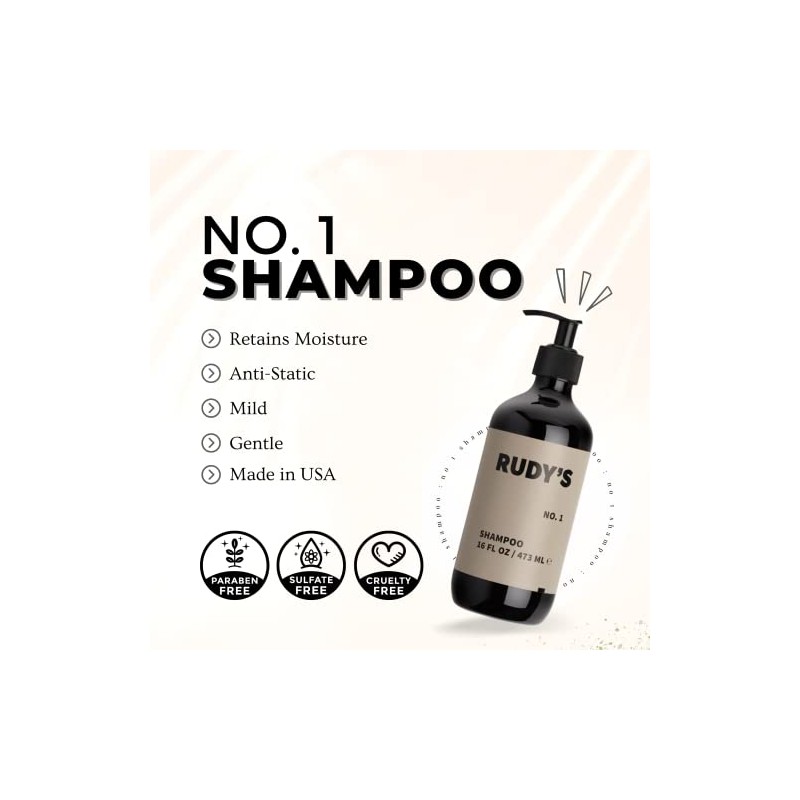 Rudy's No. 1 Sulfate Free Shampoo, For Everybody, Natural Ingredients