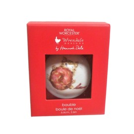 Royal Worcester Wrendale Design Bauble Dachshund Through The Snow