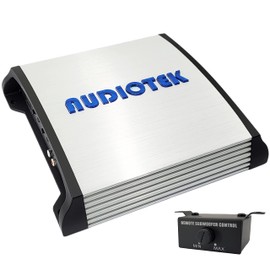Audiotek AT1600M 1 Channel Monoblock Car Amplifier - 1600 Watts, 2 Ohm Stable, LED Indicator, Bass Knob Included, Mosfet Power Supply, Great for Subwoofers
