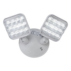 TANLUX Emergency Remote Head Lighting, 1 Pack Double Head Emergency Light, UL Listed, Multi Voltage 3.6 to 24 Volt Input, 2 by 3 Watts, 2 by 180 Lumen, White