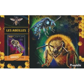 Djibouti miniature sheet 346 (complete. issue.) unmounted mint/never hinged ** MNH 2016 Bees (Stamps for collectors) Invertebrates Other (insects, snails, bees…)