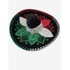 Mexican Mariachi Sombrero Hat, Traditional Charro Style, Black with Red