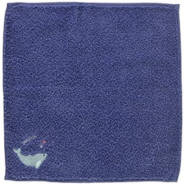 Prairie Dog Zootto Organic Cotton Handkerchief, Dolphin, Made in Japan, Imabari, 100% Cotton, Thin, Embroidery, Hand Towel, Size: Approx. 9.8 x 9.8 inches (25 x 25 cm)