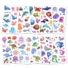AOOWU Glitter Tattoo Set Children, 10 Sheets Ocean Glitter Tattoos