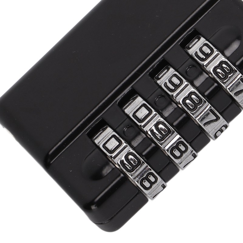 Gym Bag Locker Padlock 4 Digit Combination Zinc Alloy Black