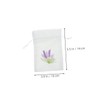 iplusmile 8pcs Lavender Pattern Drawstring Bags for DIY Crafts and