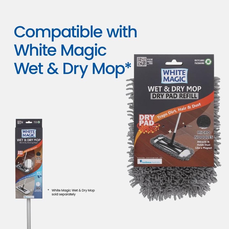 White Magic Wet & Dry Mop Dry Pad Refill –