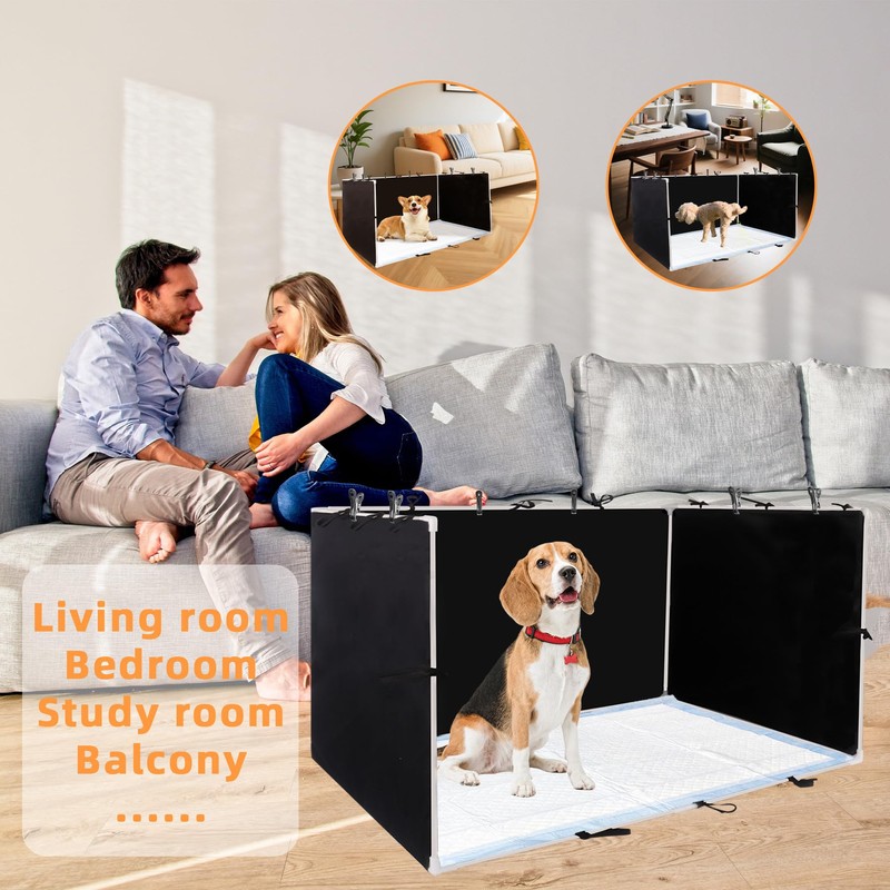 Dmnnlp Dog Pee Pad Holder with High Walls 35"x29"x17.3" No-Splash