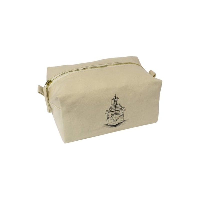 'Military Ship' Canvas Wash Bag/Makeup Case (CS00040703)