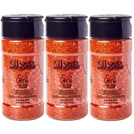 OLGA’S Snackers Seasoning Blend, Signature Pita Snack Flavor with Romano Cheese, Garlic, Sesame & Poppy Seeds, Great on Popcorn, Chicken, Veggies – 3.8 oz Jar (3-Pack)