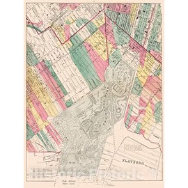Historic Map - 1869, Brooklyn (New York, N.Y.)[Prospect Park, Windsor Terrace, Park Slope, Carroll Gardens, Gowanus Canal, Fort Greene, Clinton Hill and Prospect - Vintage Wall Décor - 18in x 24in