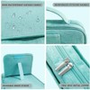 Waterproof Nylon Zipper Binder Bag, Book Organizer with Handle and
