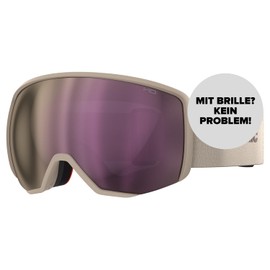 ATOMIC REVENT L HD Ski Goggles - Sand - Ski Goggles with Contrasting Colours - High Quality Mirrored Snowboard Goggles - Goggles with Live Fit Frame - Ski Goggles with Double Lens