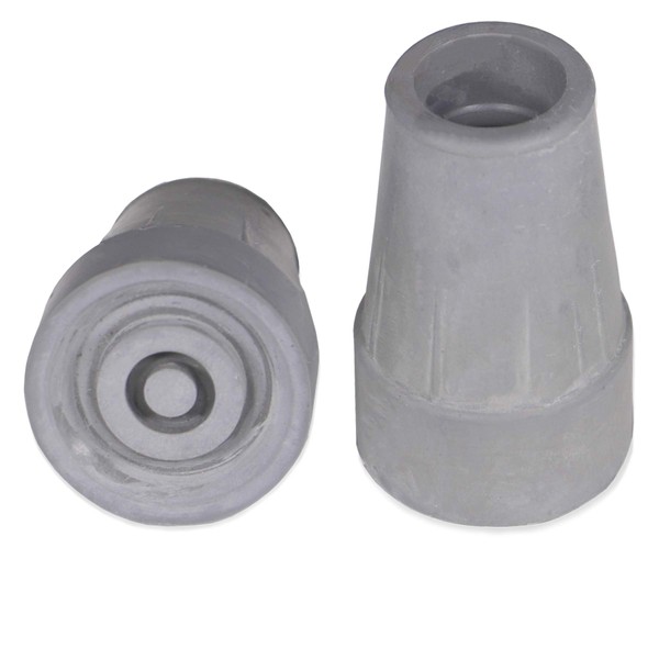 PCP Replacement Cane Tips, 3/4 inch / 1.9 cm diameter (Gray, Two Tips), Grey, 3/4-Inch diameter