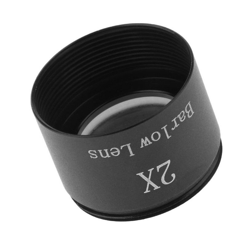 1.25 Inch 2X Magnification M28.6 Thread Barlow Lens for Astronomical