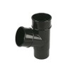 Round 68mm DOWNPIPE 112 Branch Y Junction Piece-Gutteing Pipes and Fittings| 2 Way Pipe Connector Pack of 1 (Black)