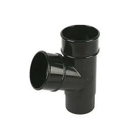 Round 68mm DOWNPIPE 112 Branch Y Junction Piece-Gutteing Pipes and Fittings| 2 Way Pipe Connector Pack of 1 (Black)