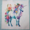 Fabric Panel 8"x8" Unicorn 100% Cotton Quilting Sewing Block AM316